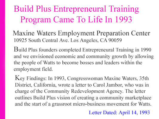 maxine waters preperatory school for training in south central los angeles